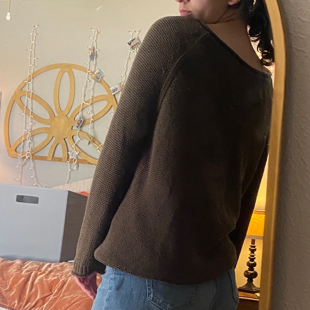 Crochet Light-Weight Brown Sweater